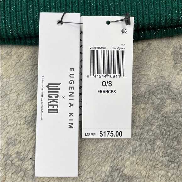 NWT Eugenia Kim x Wicked Frances Beanie Wool Knit Hat Green Glitter Ombre main image 5